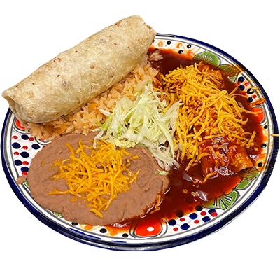 #18 Burrito & Enchilada Plate