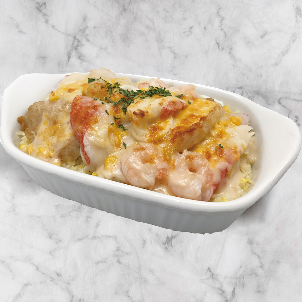 Y45 Baked Seafood & Rice in Creamy White Sauce