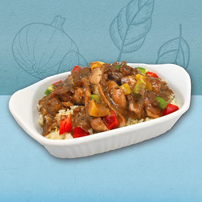 Y104 Baked Chicken & Rice in Black Pepper Sauce